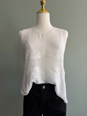 Naked Zebra white blouse size small